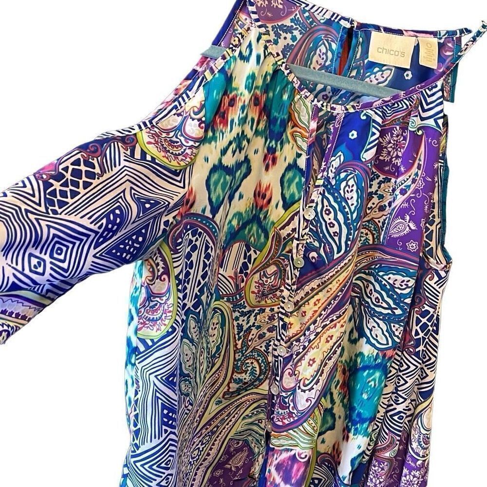 Chicos Cold Shoulderblousesmall - image 2